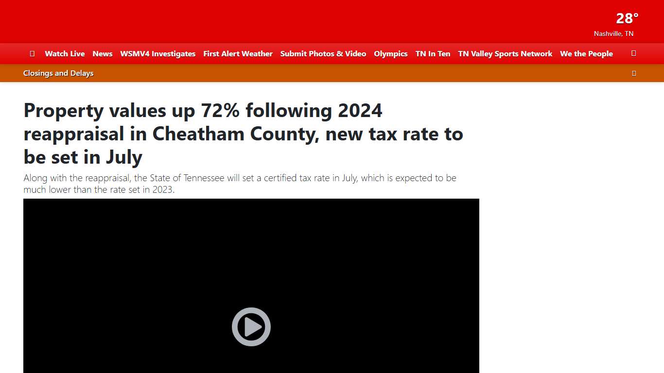 Property values up 72% following 2024 reappraisal in Cheatham County, new tax rate to be set in July